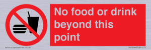 No food or drink beyond this point